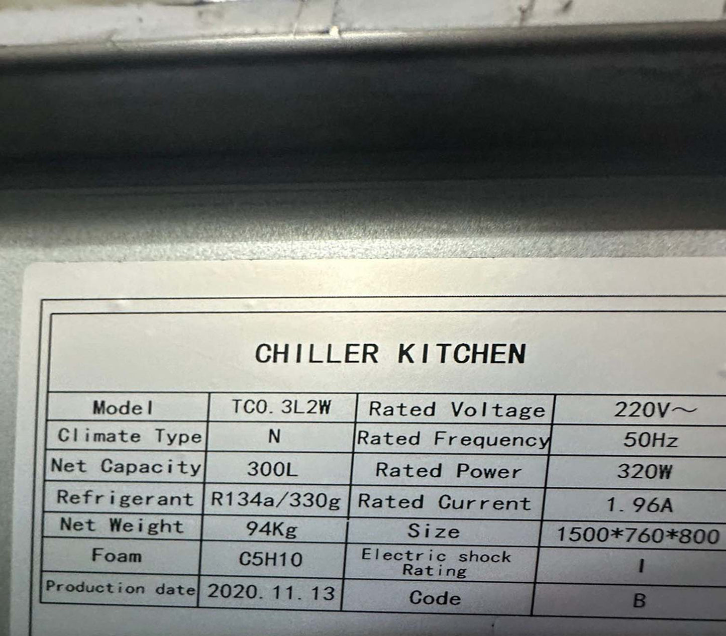 2 Door Undercounter Chiller | Eskimo TC0. 3L2W Image 5
